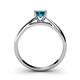 4 - Celine 6.00 mm Round Blue Diamond Solitaire Engagement Ring 