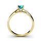 4 - Celine 6.50 mm Round London Blue Topaz Solitaire Engagement Ring 