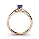 4 - Celine 6.00 mm Round Blue Sapphire Solitaire Engagement Ring 