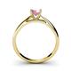 4 - Celine 6.50 mm Round Pink Tourmaline Solitaire Engagement Ring 