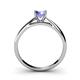 4 - Celine 6.50 mm Round Tanzanite Solitaire Engagement Ring 