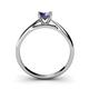 4 - Celine Iolite Solitaire Engagement Ring 