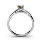 4 - Celine 6.50 mm Round Smoky Quartz Solitaire Engagement Ring 