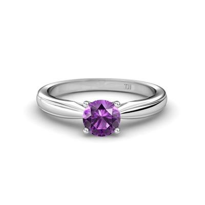 Adsila Amethyst Solitaire Engagement Ring