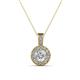 1 - Astera Diamond Circle Halo Pendant 