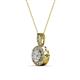 2 - Astera Diamond Circle Halo Pendant 