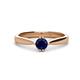 1 - Isla 5.00 mm Round  Blue Sapphire Solitaire Engagement Ring  