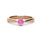 1 - Isla 5.00 mm Round  Pink Sapphire Solitaire Engagement Ring  