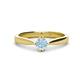 1 - Isla 5.00 mm Round  Aquamarine Solitaire Engagement Ring  