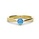 1 - Isla 5.00 mm Round  Blue Topaz Solitaire Engagement Ring  