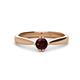 1 - Isla 5.00 mm Round  Red Garnet Solitaire Engagement Ring  