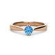 1 - Isla 5.00 mm Round  Blue Topaz Solitaire Engagement Ring  