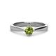 1 - Isla 5.00 mm Round  Peridot Solitaire Engagement Ring  