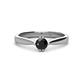 1 - Isla 5.00 mm Round  Black Diamond Solitaire Engagement Ring  