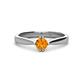 1 - Isla 5.00 mm Round  Citrine Solitaire Engagement Ring  