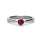 1 - Isla 5.00 mm Round  Rhodolite Garnet Solitaire Engagement Ring  