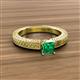 3 - Kaelan 6.00 mm Princess Cut Lab Created Emerald Solitaire Engagement Ring 