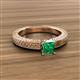 3 - Kaelan 6.00 mm Princess Cut Lab Created Emerald Solitaire Engagement Ring 