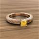 3 - Kaelan 6.00 mm Princess Cut Citrine Solitaire Engagement Ring 