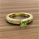 3 - Kaelan 6.00 mm Princess Cut Peridot Solitaire Engagement Ring 