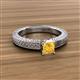 3 - Kaelan 6.00 mm Princess Cut Citrine Solitaire Engagement Ring 