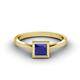 3 - Elcie 0.85 ctw Created Blue Sapphire Princess Shape (5.50 mm) Solitaire Ring  