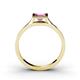 3 - Elcie 0.85 ctw @Centerstone Princess Shape (5.50 mm) Solitaire Ring  