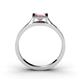 4 - Elcie Princess Cut Pink Tourmaline Solitaire Engagement Ring 
