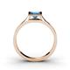 4 - Elcie Princess Cut Blue Topaz Solitaire Engagement Ring 