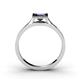 4 - Elcie Princess Cut Iolite Solitaire Engagement Ring 