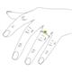 4 - Elcie Princess Cut Peridot Solitaire Engagement Ring 