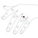 5 - Elcie Princess Cut Red Garnet Solitaire Engagement Ring 