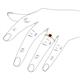 5 - Elcie Princess Cut Red Garnet Solitaire Engagement Ring 