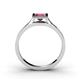 4 - Elcie Princess Cut Rhodolite Garnet Solitaire Engagement Ring 