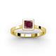 5 - Elcie Princess Cut Rhodolite Garnet Solitaire Engagement Ring 