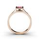 4 - Elcie Princess Cut Rhodolite Garnet Solitaire Engagement Ring 