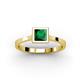 5 - Elcie Princess Cut Lab Created Emerald Solitaire Engagement Ring 