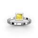 5 - Elcie Princess Cut Lab Created Yellow Sapphire Solitaire Engagement Ring 