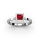 5 - Elcie Princess Cut Lab Created Ruby Solitaire Engagement Ring 