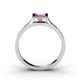 4 - Elcie Lab Created Pink Sapphire Solitaire Ring  
