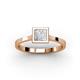 5 - Elcie Princess Cut Lab Created White Sapphire Solitaire Engagement Ring 