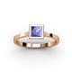 5 - Elcie Princess Cut Tanzanite Solitaire Engagement Ring 