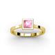 5 - Elcie Princess Cut Pink Tourmaline Solitaire Engagement Ring 