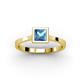 5 - Elcie Princess Cut Blue Topaz Solitaire Engagement Ring 