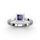 5 - Elcie Princess Cut Iolite Solitaire Engagement Ring 