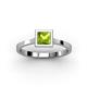 5 - Elcie Princess Cut Peridot Solitaire Engagement Ring 