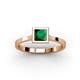 5 - Elcie Princess Cut Lab Created Emerald Solitaire Engagement Ring 