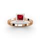 5 - Elcie Princess Cut Lab Created Ruby Solitaire Engagement Ring 