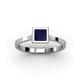 5 - Elcie Princess Cut Created Blue Sapphire Solitaire Engagement Ring 