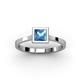 5 - Elcie Princess Cut Blue Topaz Solitaire Engagement Ring 